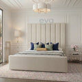 Cloud Escape Panel Headbaord Bed Frame with Ottoman Mattress Options