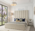 Cloud Escape Panel Headbaord Bed Frame with Ottoman Mattress Options