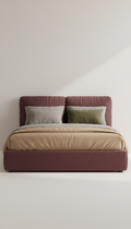 Shadow Merlot Upholstered Bed Frame