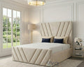 ezmare Upholstered Bed with Ottoman Storage Mattress Options