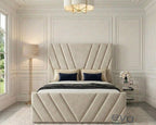 ezmare Upholstered Bed with Ottoman Storage Mattress Options