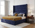 Hotel Suite  Wing Bed Frames wtih Ottoman Storage and Mattress Options