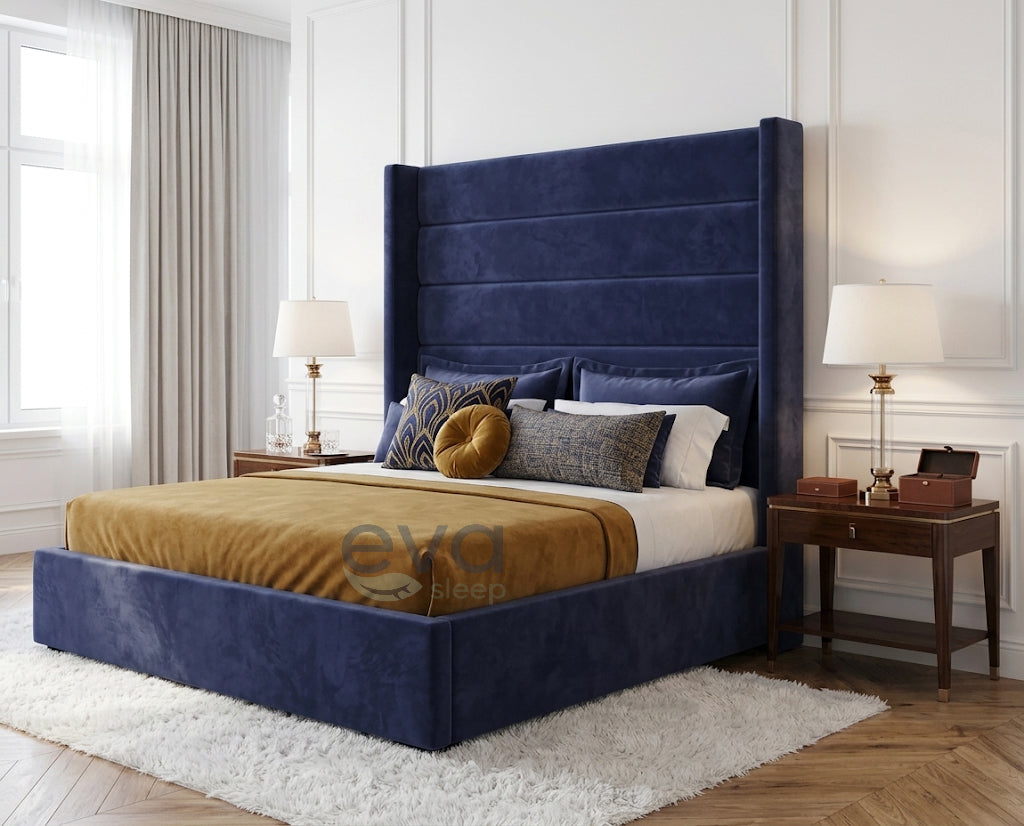 Hotel Suite  Wing Bed Frames wtih Ottoman Storage and Mattress Options