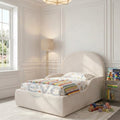 Teddy Fur Lux Kids Bed Frame With Safety Rails - Mattress - Storage Options