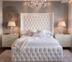 Lux minster Wing Chester Bed Frame With Storage & Mattress Options
