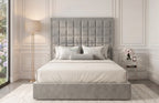 Workshire Cube Velvet Bed Frame with Ottoman & Mattress Options