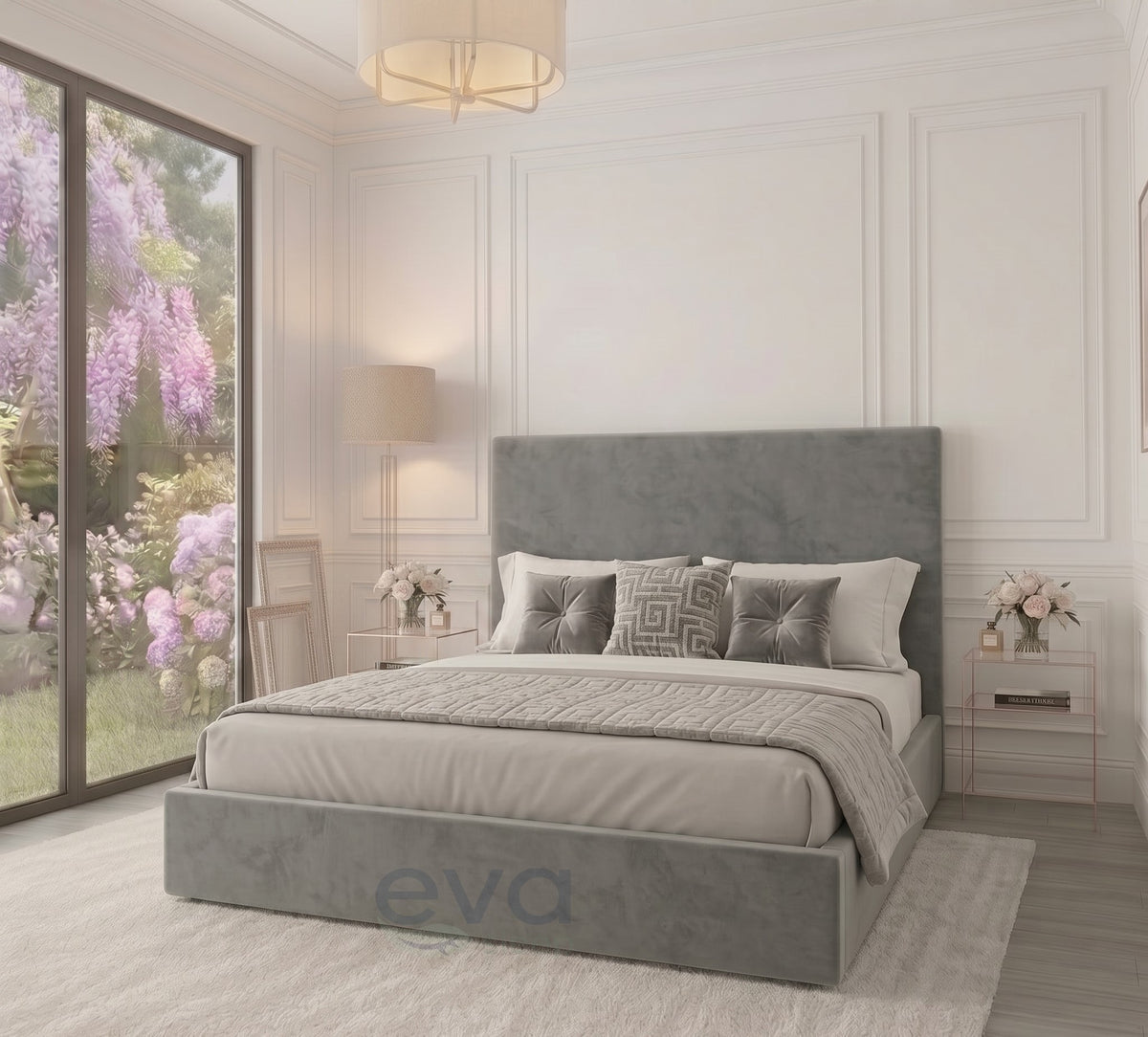 Maddison Velvet Bed Frame | Ottoman & Mattress Options