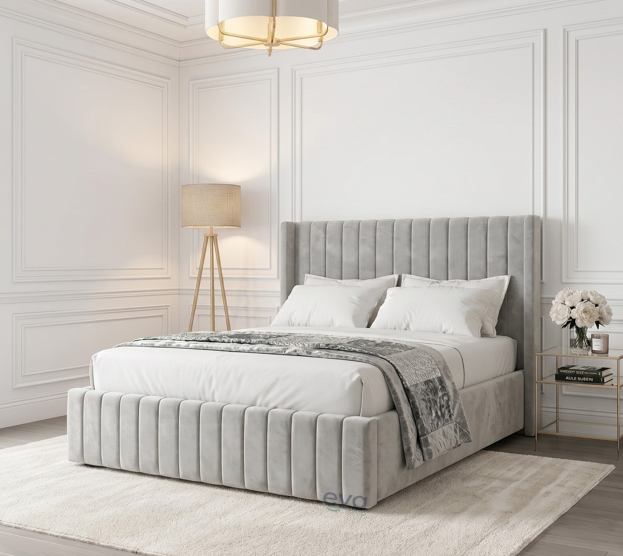 Manhatan Wing Line Bed with Mattress and Storage Options