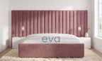 Tango Wider Oversized Headboard With Ottoman Storage and Mattress Options
