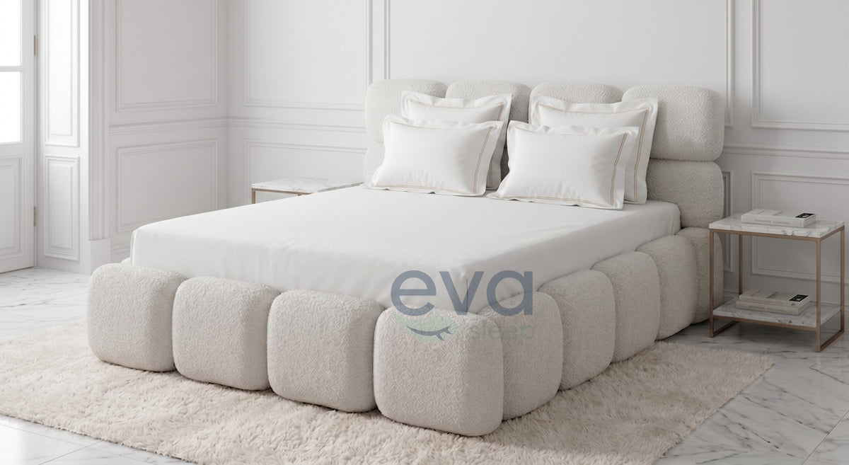 Toffee Cloud escape Teddy Bed with Mattress and Ottoman Storage Options